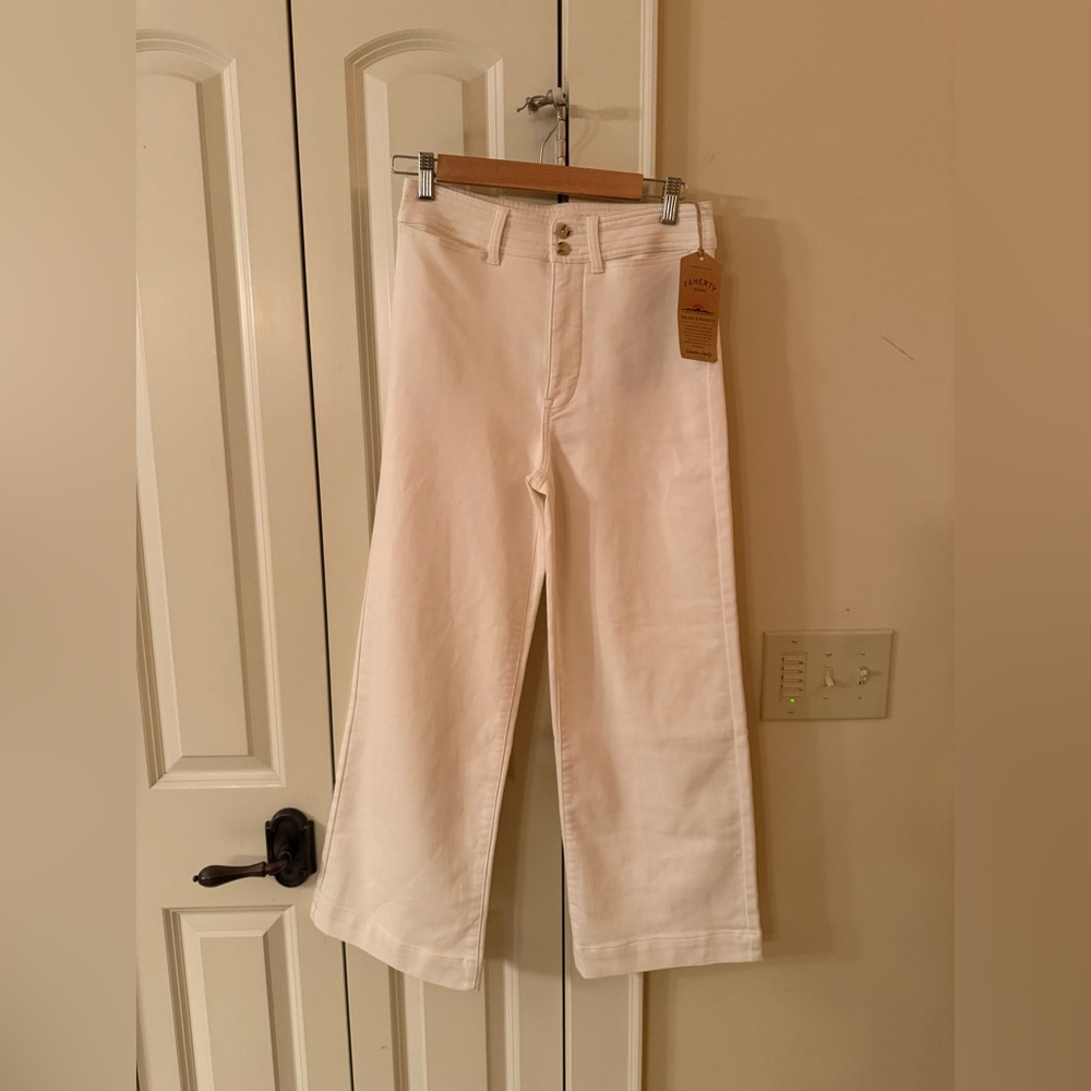 NWT Faherty Stretch Terry High Rise Harbor Pant Size 27 🌷🌷🌷 - Picture 3 of 14